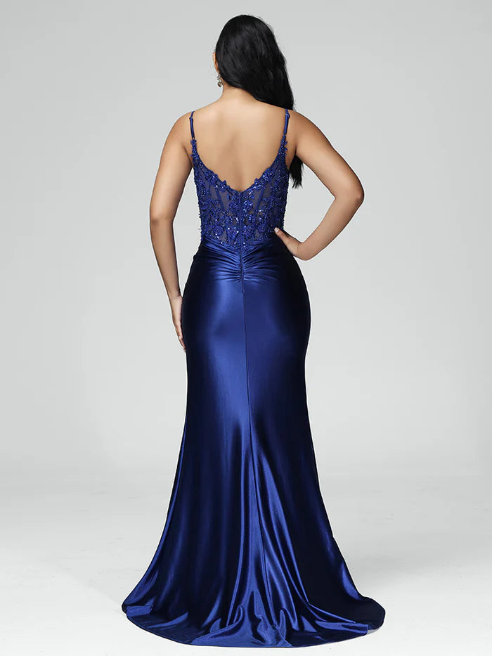 Spaghetti Straps Mermaid Unique Design Full Of Charm Party Dresses