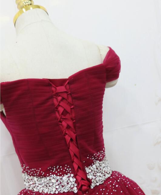 Handmade Off Shoulder Ball Full Of Charm Prom Dress