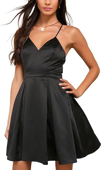 Sexy Deep V Neck Spaghetti Strap Sleeveless Full Of Charm Homecoming Dresses