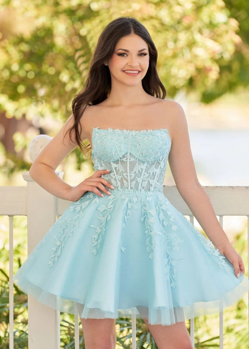 A-Line Tulle Lace   Retract Your Waist Full of charm Homecoming Dress