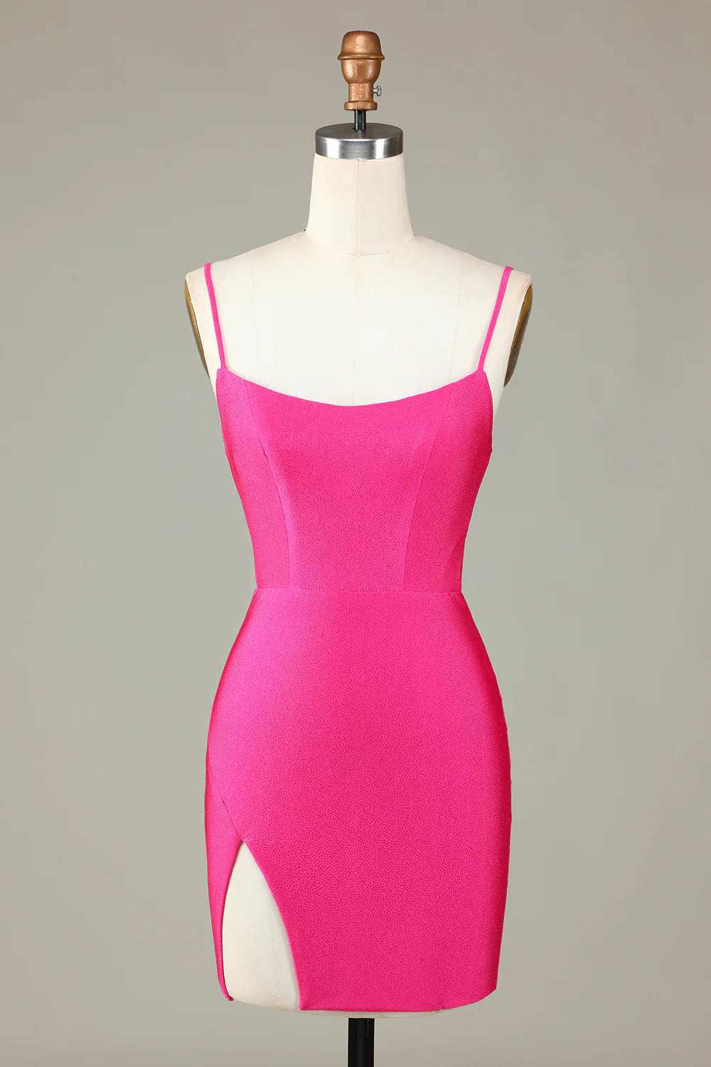 Fuchsia Sequins Lace-Up Tight Short Full Of Charm Homecoing Dress