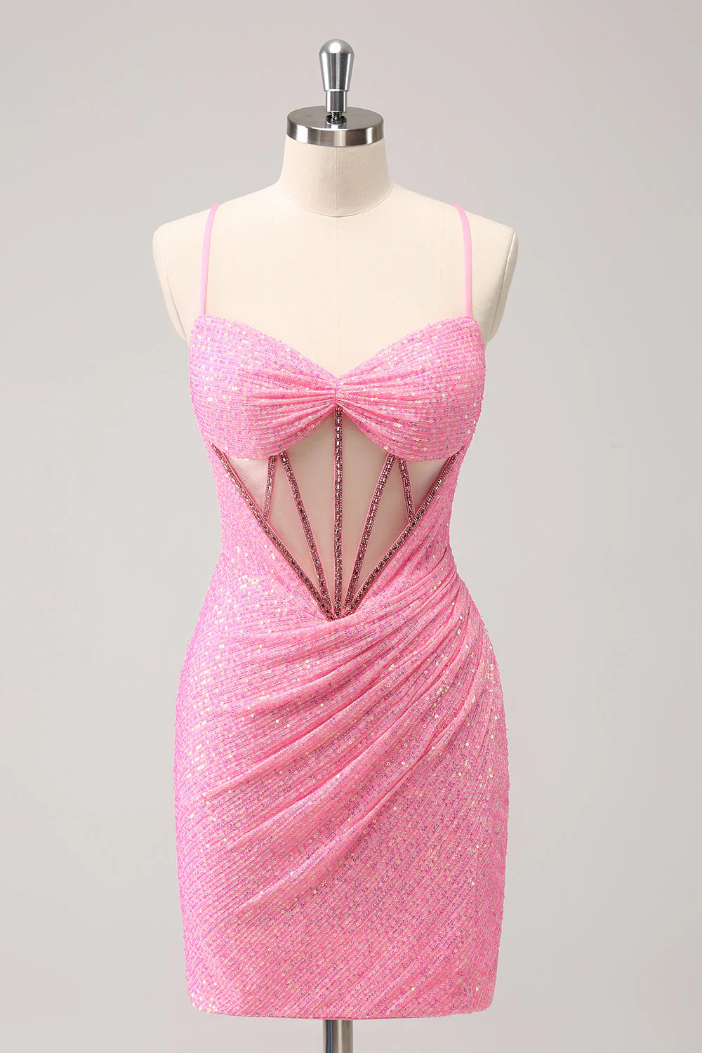 Dark Green Bodycon Spaghetti Straps Corset Shor Full Of Charm Homecoing Dress