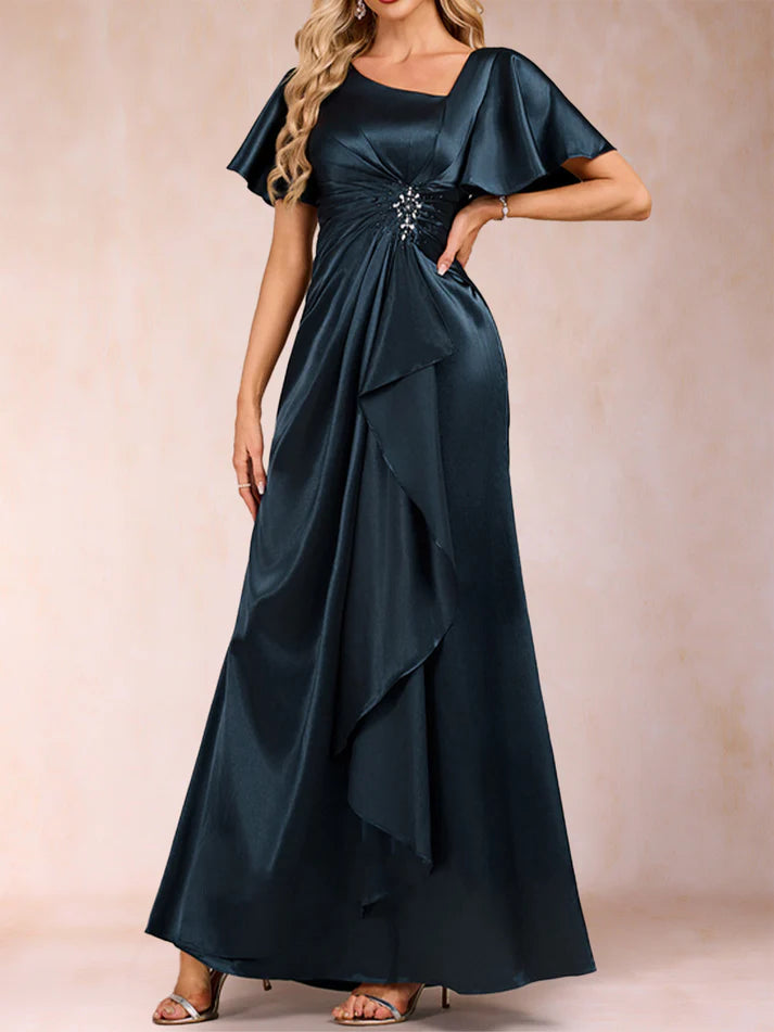 Princess V-Neck Short Sleeves Mother of the Bride Dresses