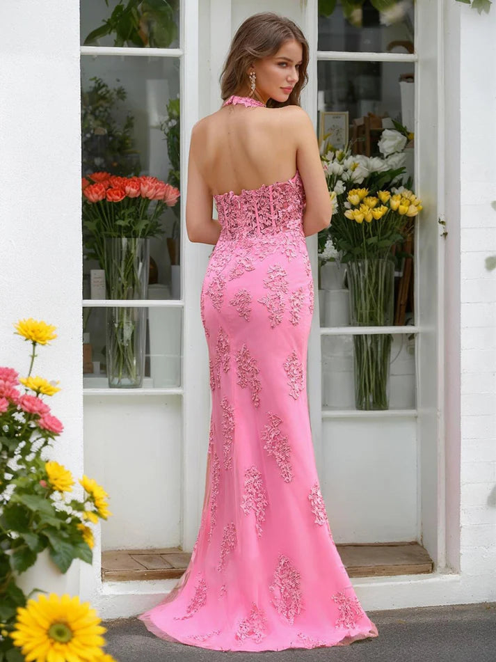 Trumpet/Mermaid Halter Sleeveless Beading Retract Your Waist Unique design Prom Dresses