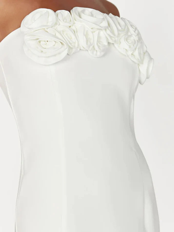 Sheath/Column Strapless Rose Mini Dresses Short Homecoming Dresses