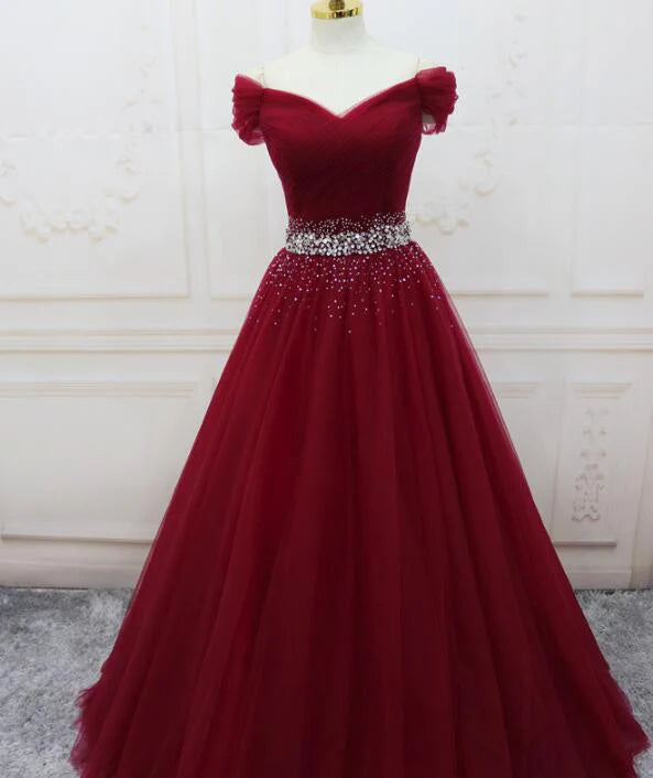 Handmade Off Shoulder Ball Full Of Charm Prom Dress