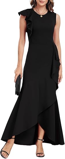 Long Formal Dresses for Women Black Cocktail Evening Evening Dresses