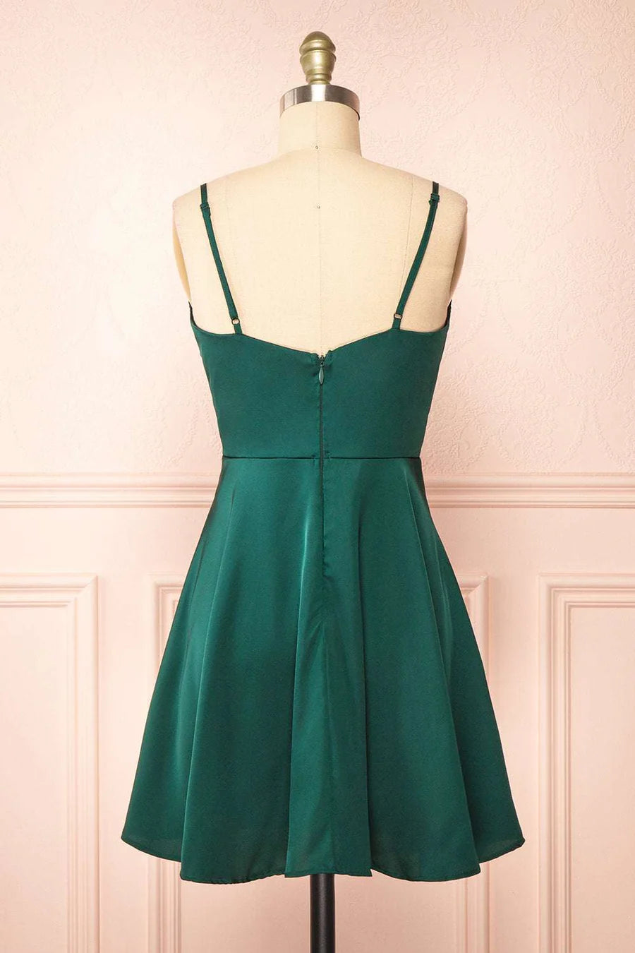 Red Cowl Neck A-Line Short Full of charm Party Dress