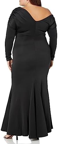 Women's Sexy Elegant Long Sleeve Off Shoulder Bodycon Long Evening Formal Dress