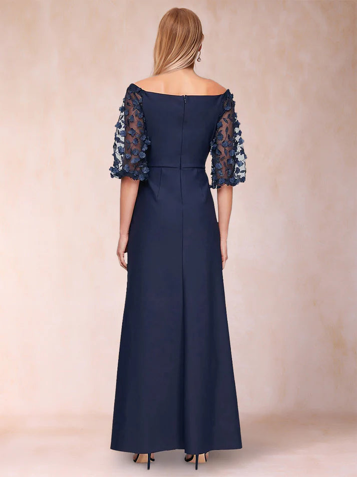 Sheath Off-the-Shoulder Half Sleeves Mother of the Bride Dresses