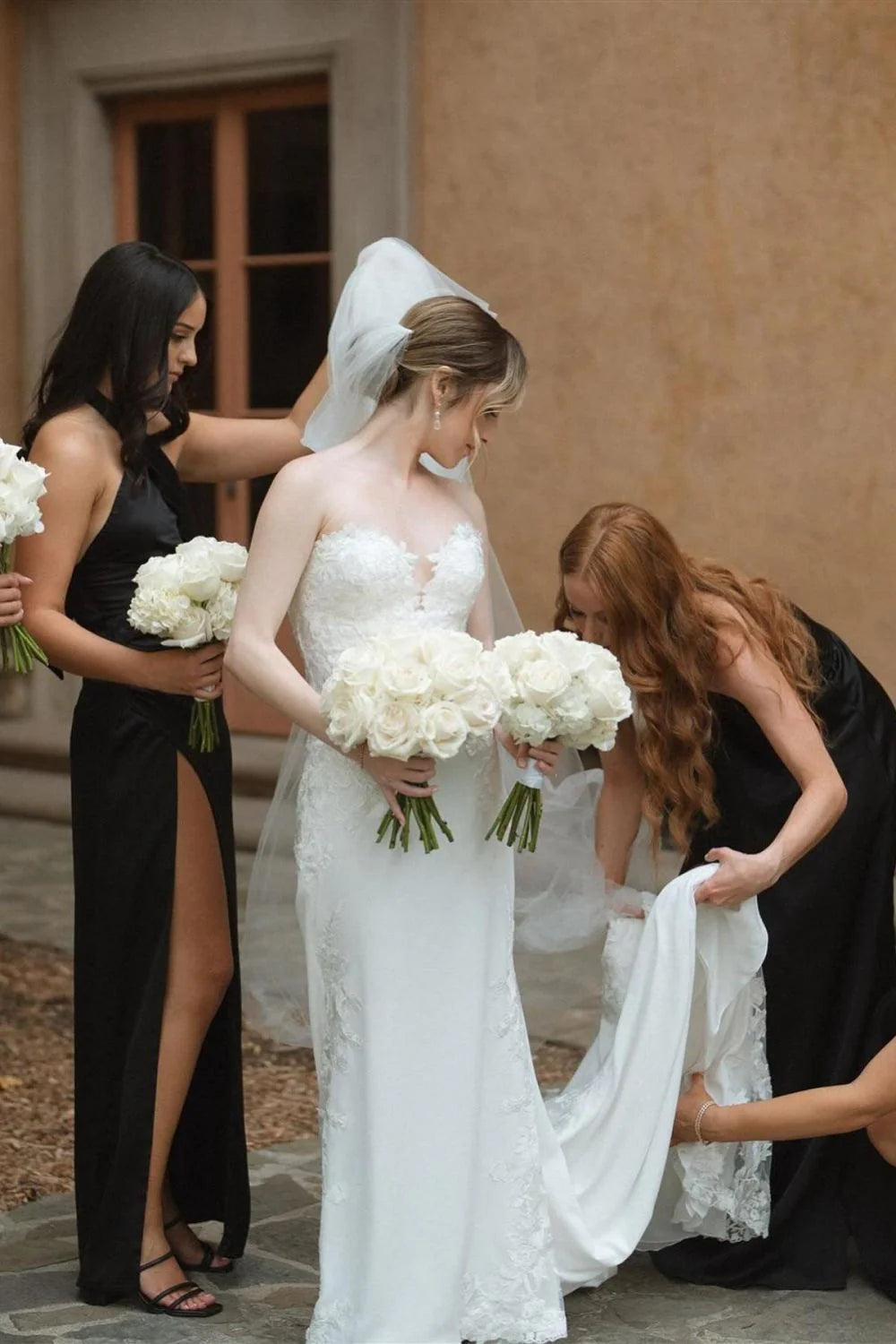 Elegant Mermaid Sweetheart White Full Of Charm Wedding Dress