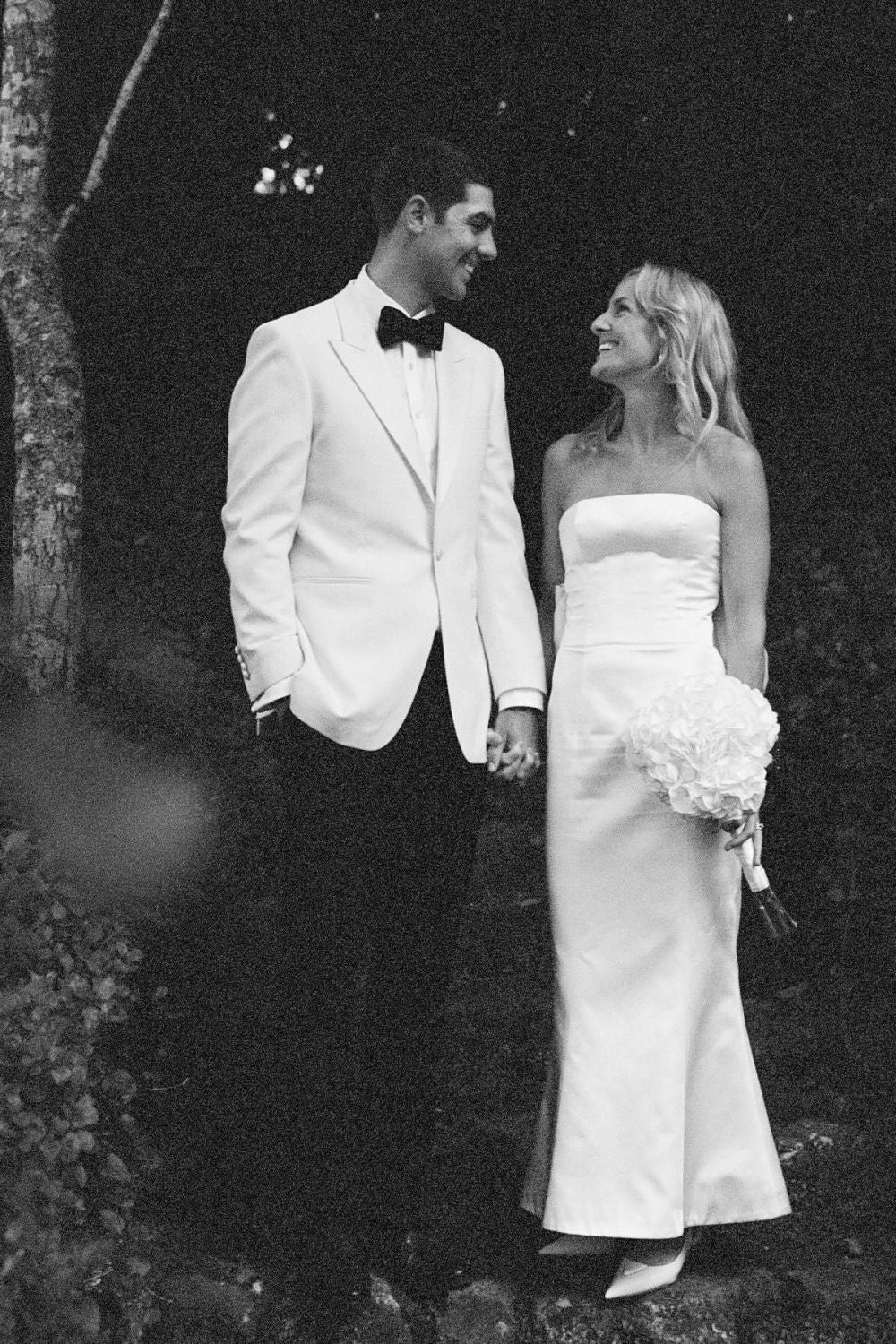 Cute Mermaid Strapless White Satin Floor Length Full Of Charm Wedding Dress