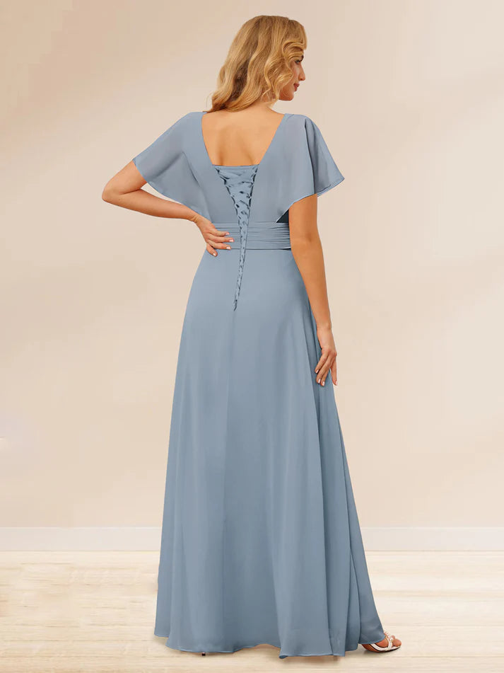 A-Line/Princess V-Neck Long Evening  Dresses Full of charm Evening Dresses