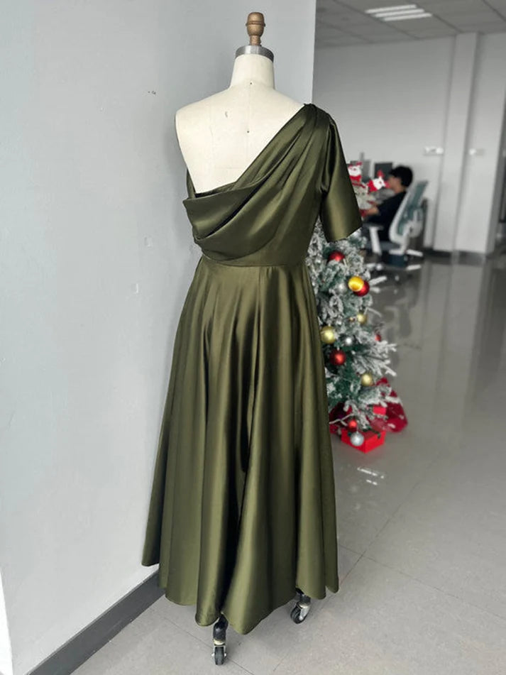 Princess One-shoulder Half Sleeve Mother of the Unique Design Mother of the Bride Dresses