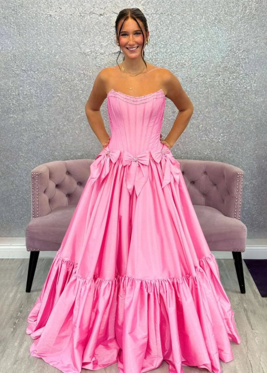 A-Line Black Scoop Neck Satin Long Retract Your Waist Prom Dresses