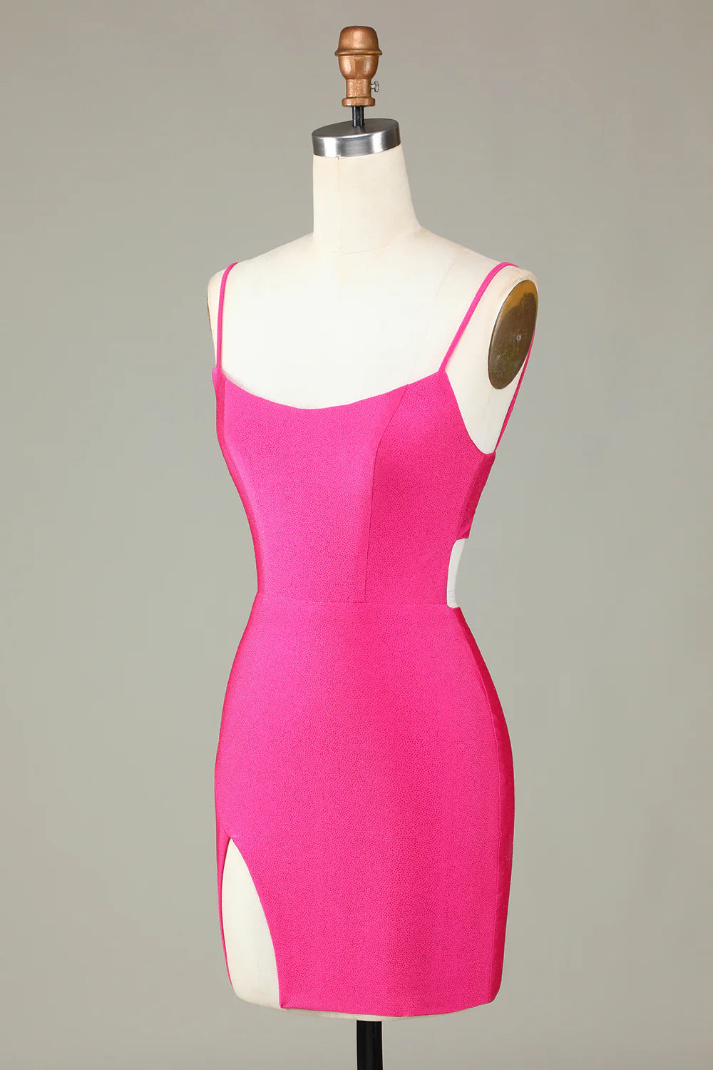 Fuchsia Sequins Lace-Up Tight Short Full Of Charm Homecoing Dress