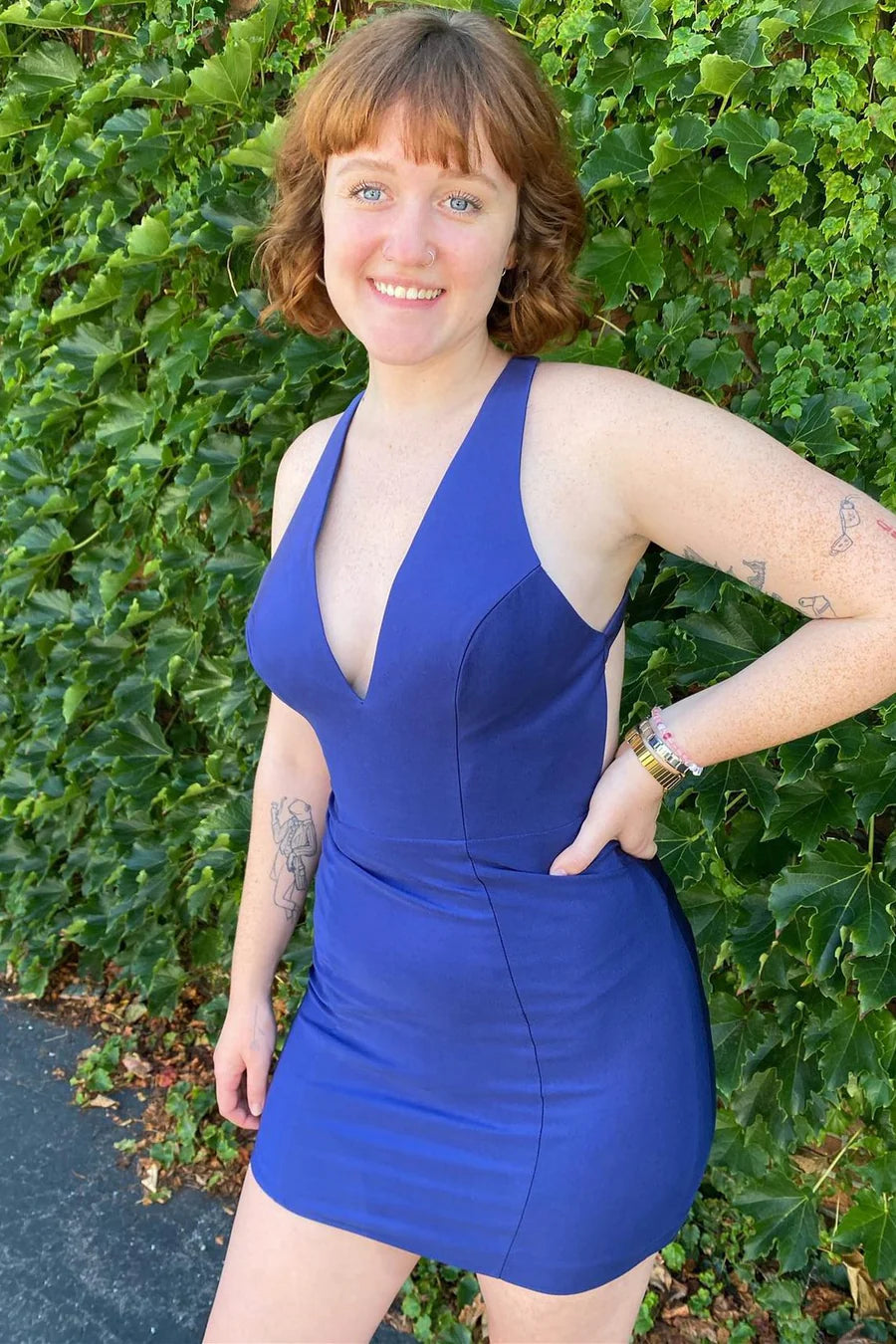 Regency Halter Tight Short Homecoming Dress