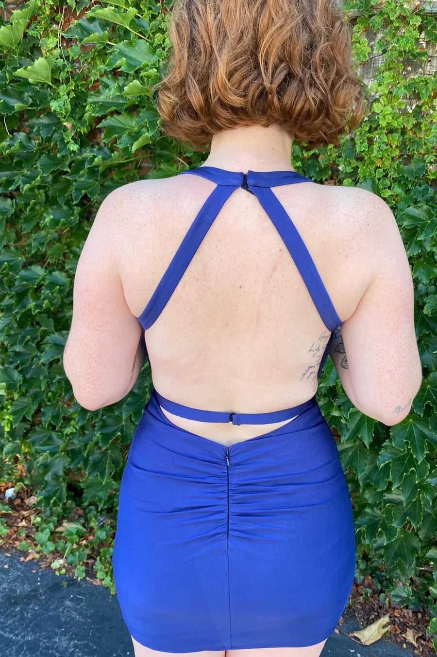 Regency Halter Tight Short Unique Design Homecoming Dress