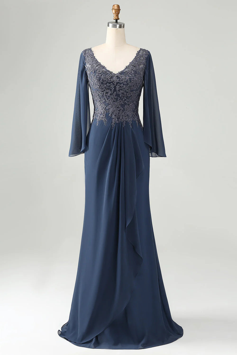 Glitter Twilight Mermaid V Neck Beaded Mother of the Bride Dresses