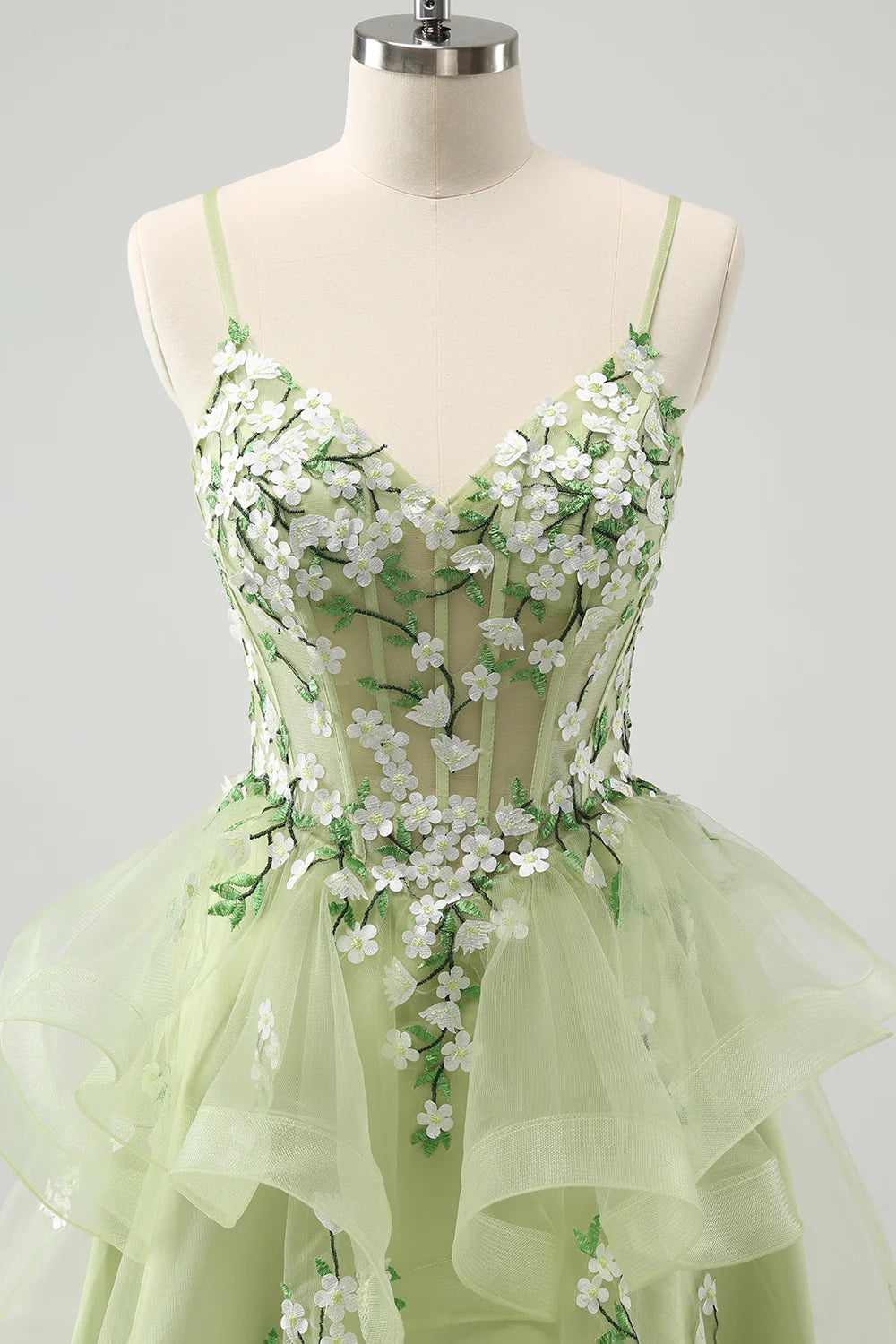 Light Green Corset A Line Short Full Of Charm Homecoing Dress