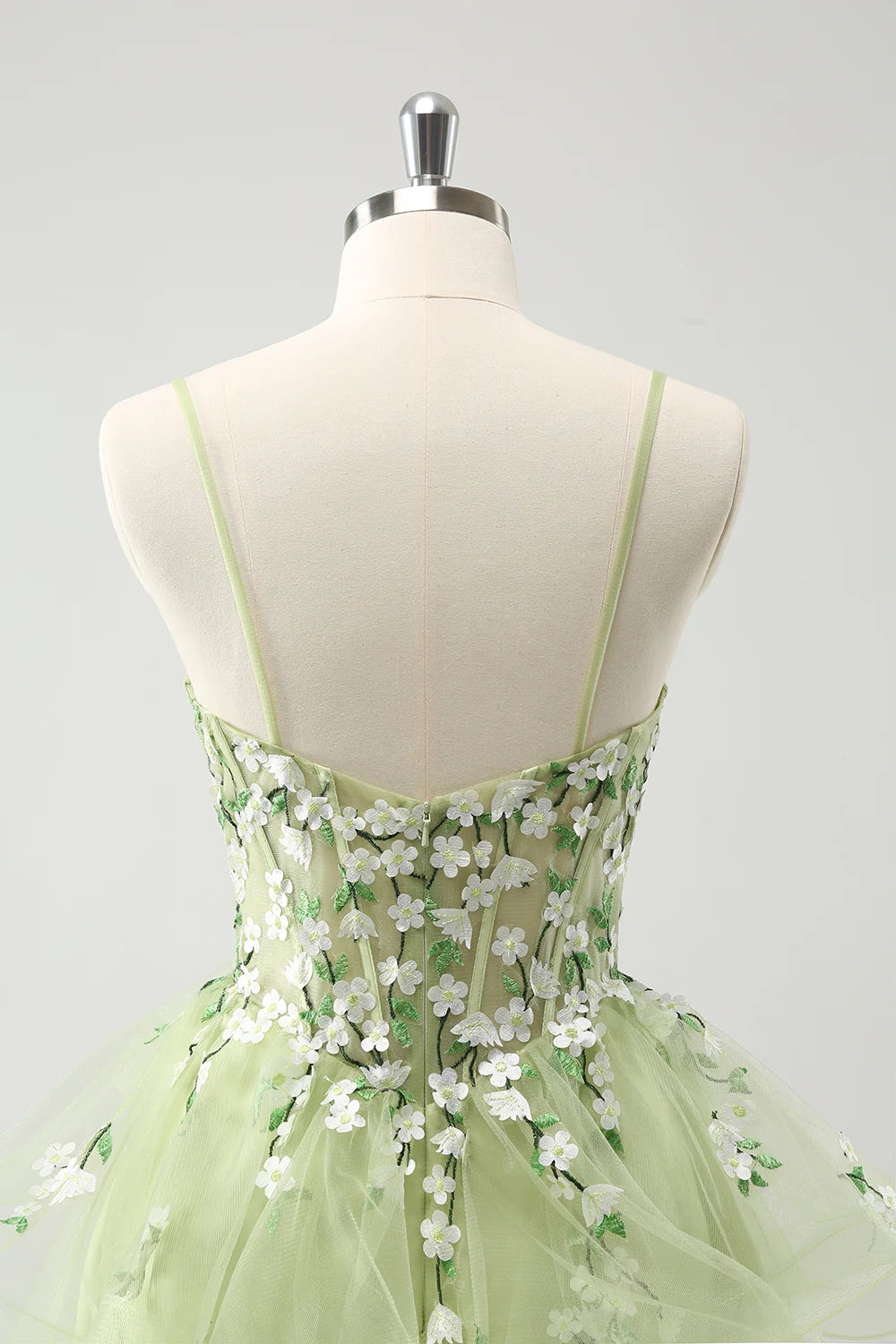 Light Green Corset A Line Short Full Of Charm Homecoing Dress
