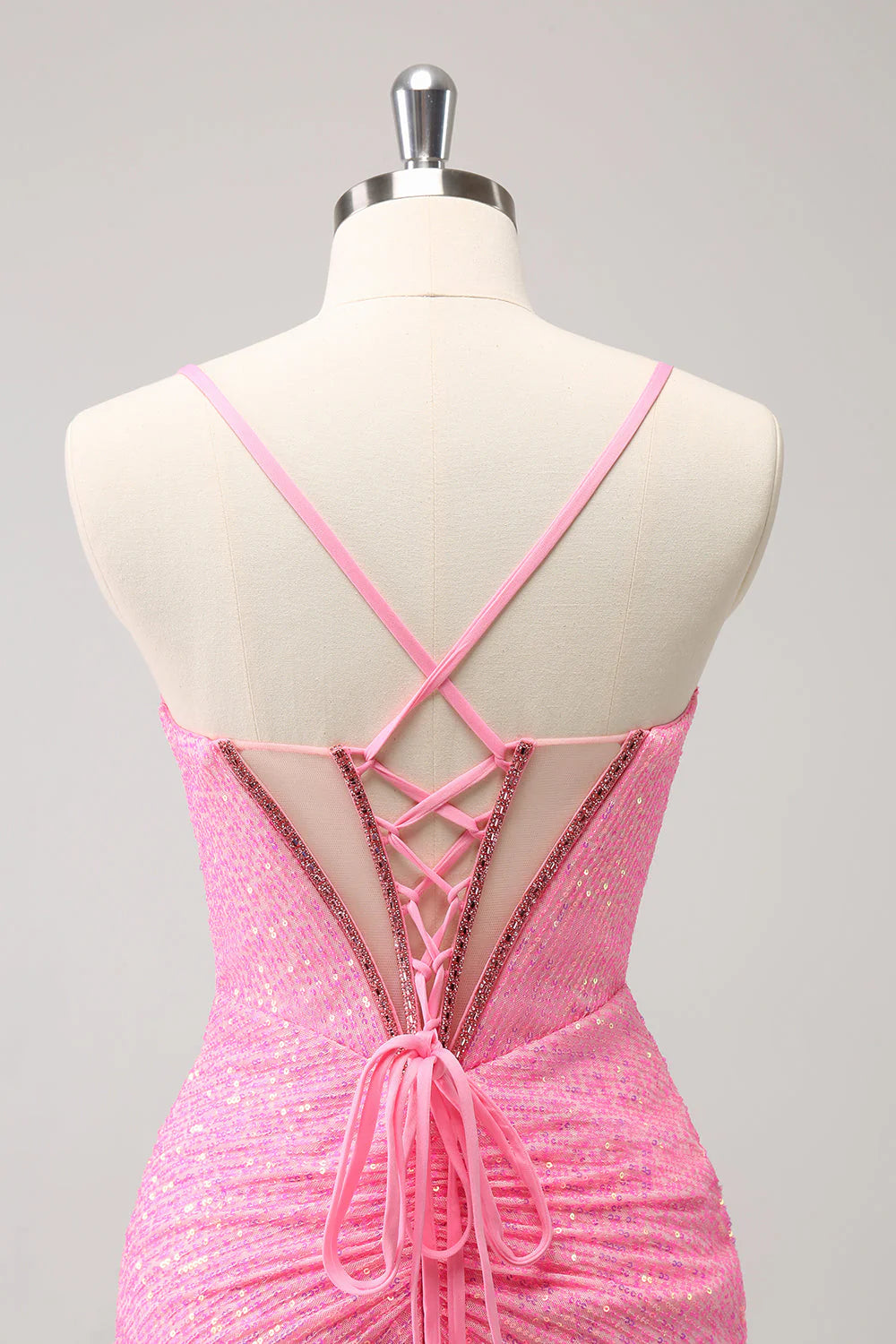 Dark Green Bodycon Spaghetti Straps Corset Shor Full Of Charm Homecoing Dress