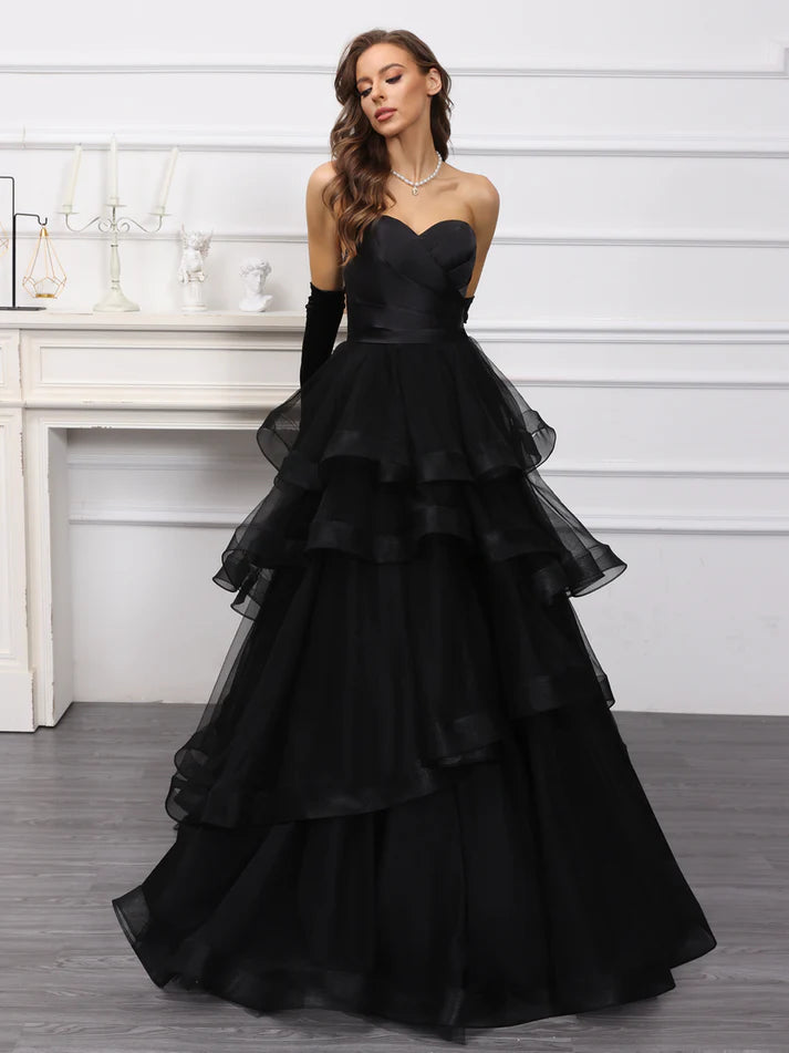 Formal Princess Sweetheart Long Tulle Full of charm Evening Dresses