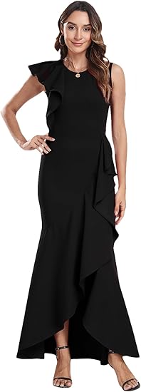 Long Formal Dresses for Women Black Cocktail Evening Evening Dresses