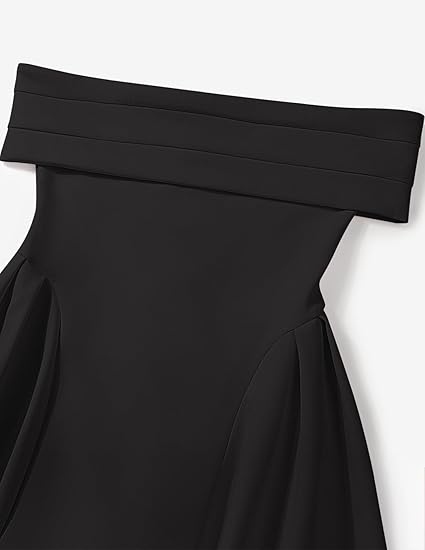 Women's Elegant Off Shoulder Short Sleeve Evening Dresses