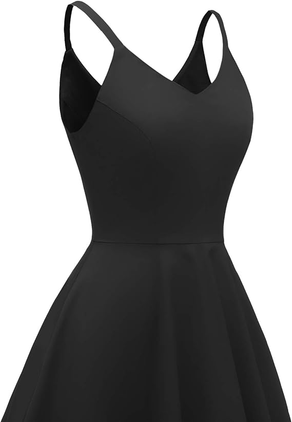 Women's 1950s Retro Vintage Spaghetti Strap Cocktail Full Of Charm Homecoming Dresses