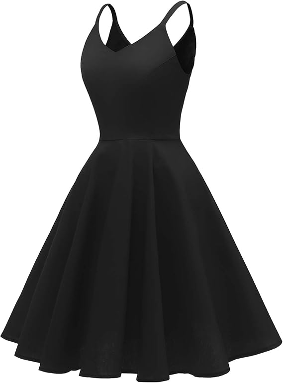 Women's 1950s Retro Vintage Spaghetti Strap Cocktail Full Of Charm Homecoming Dresses