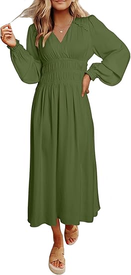 Womens Casual Boho Deep V Neck Short Sleeve Long Evening Dresses