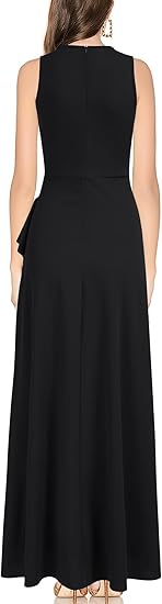 Women's Ruffle Vintage 1950s Party Swing Evening Formal Dresses
