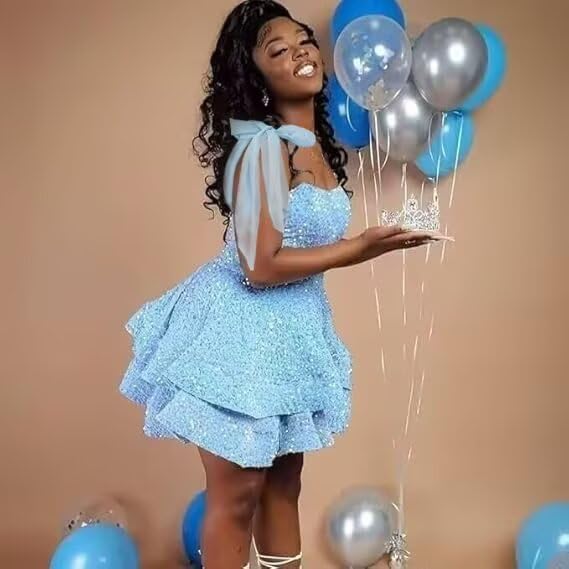 Sequin Short A Line Full Of Charm Homecoming Dresses