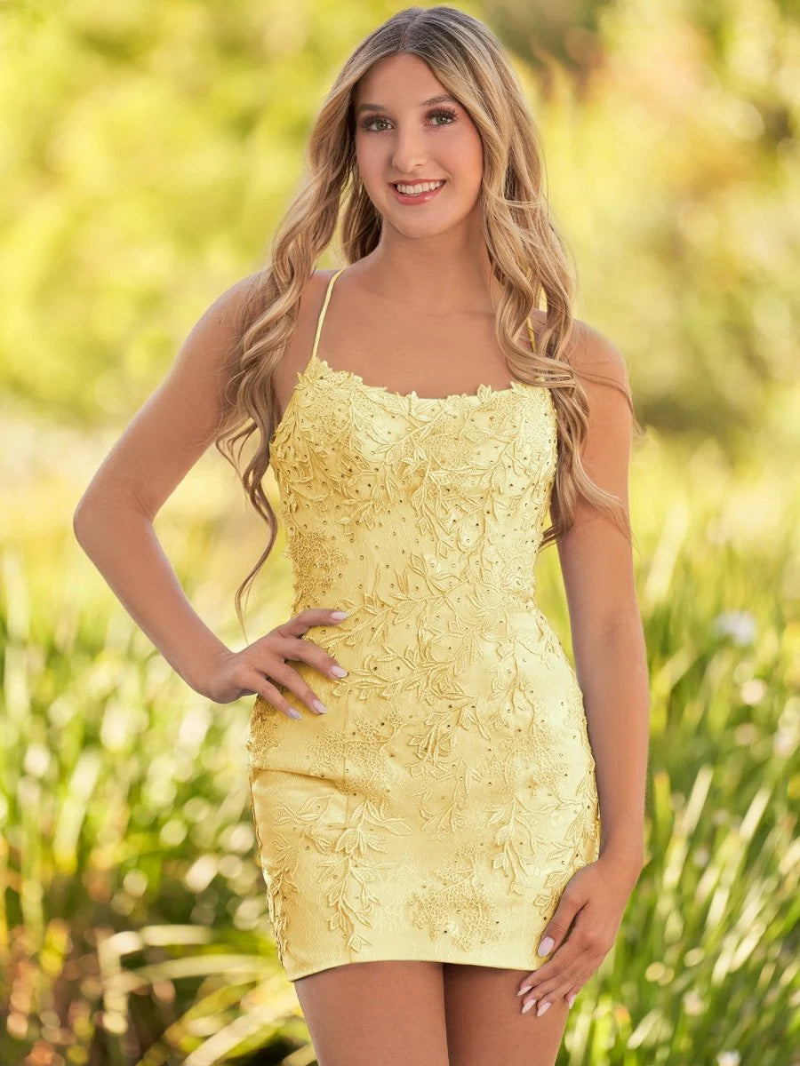 Sky Blue Bodycon  Unique design Lace Simple in design Homecoming Dress