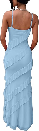 Women's Sexy V Neck Bodycon Full Of Charm Evening Dresses