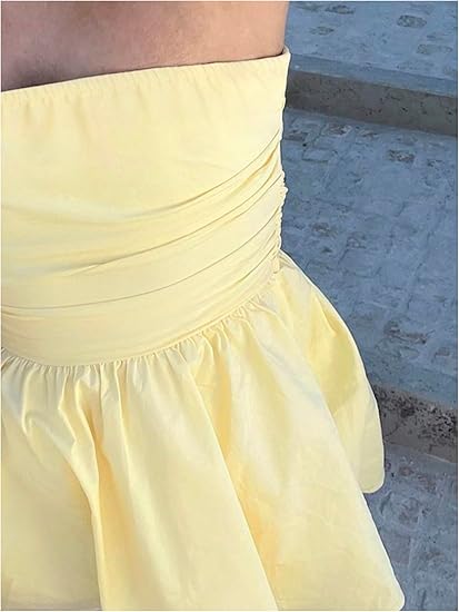 Women's Summer Elegant Strapless Mini Full Of Charm Homecoming Dresses