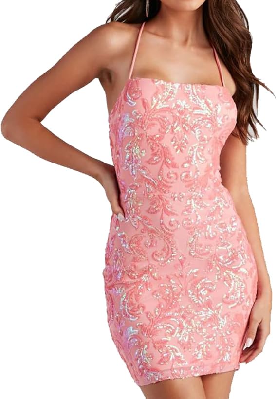 Teens Spaghetti Straps Tight Bodycon Mini Homecoming Dresses