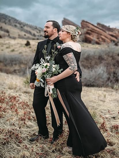 Women's Off Shoulder High Split Long Formal Party Dress