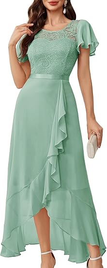 Formal Dresses for Women 2025 Wedding Guest with Slit Cocktail Elegant Lace Long Prom Dress