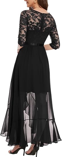 V-neck and 3/4 sleeves for a generous and confident look Homecoming Dress