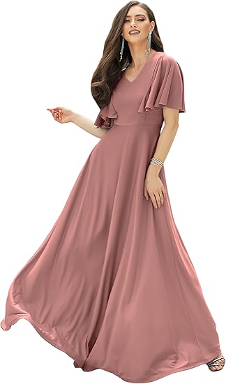 Womens 2025 Long Elegant Evening Cocktail Modest Maxi Dress