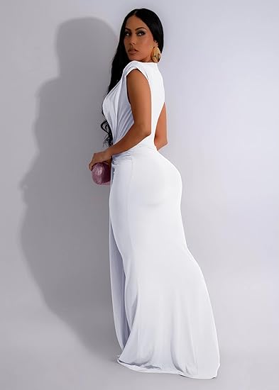 Women's Elegant Sleeveless Deep V Neck Bodycon Party Evening