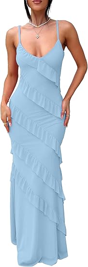Women's Sexy V Neck Bodycon Full Of Charm Evening Dresses