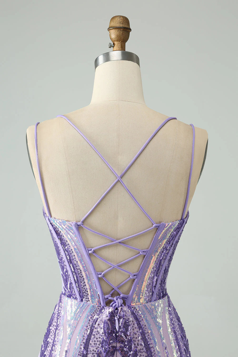 Sparkly Blue Bodycon Spaghetti Straps Corset  Full Of Charm Homecoing Dress