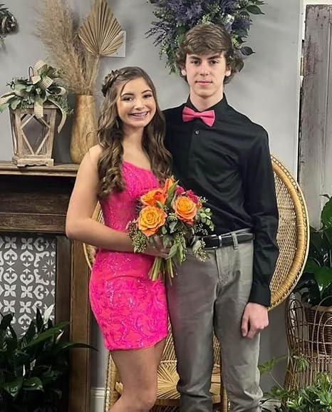 Teenage tight sequin shiny short style Homecoming Dresses