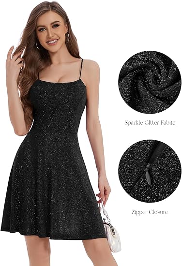 Bbonlinedress Spaghetti Straps Sparkly Homecoming Dress