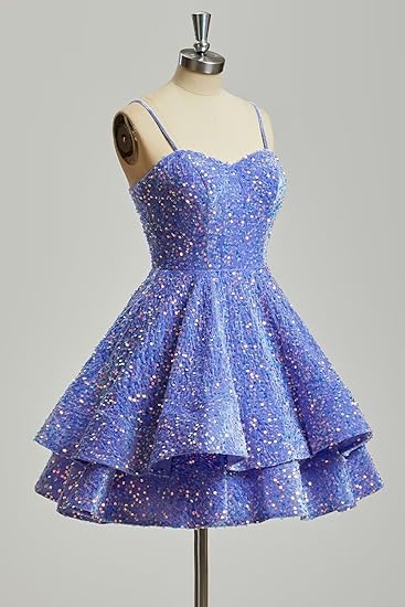 Sequin Short Homecoming Dresses for Teens Sparkly Junior