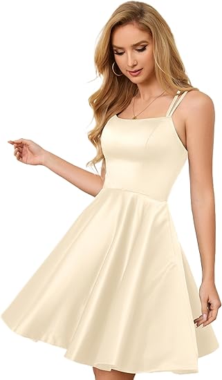 Homecoming Dresses for Teens Knee Length Spaghetti Strap