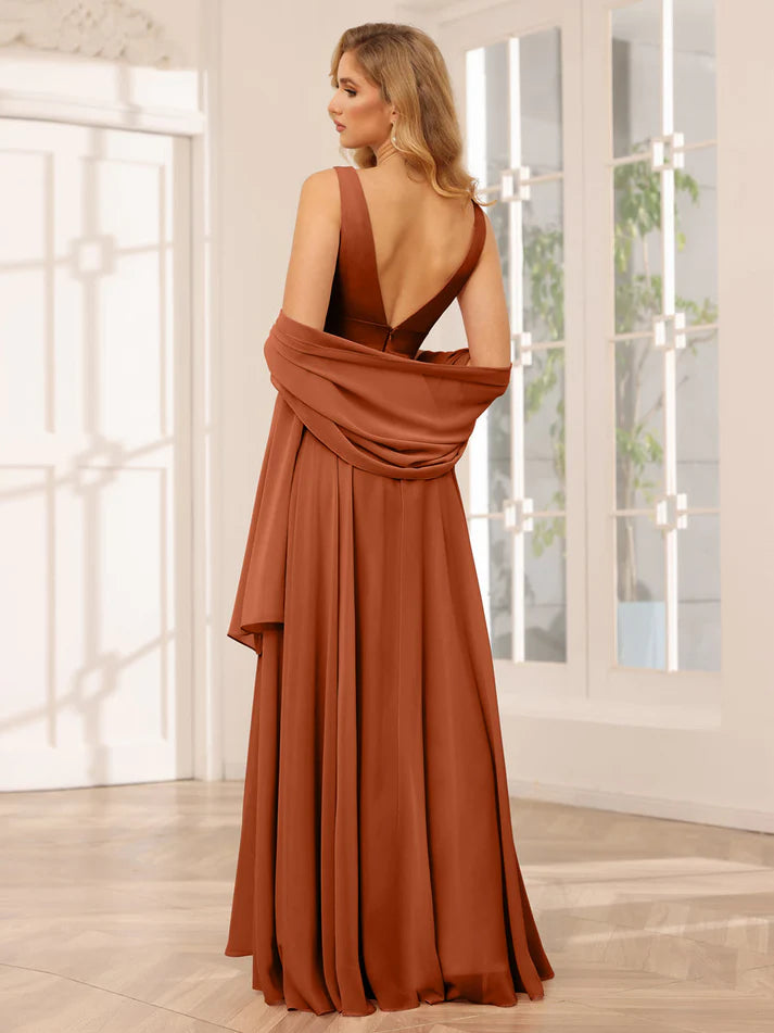 A-Line/Princess V-Neck Asymmetrical Full of charm Evening Dresses